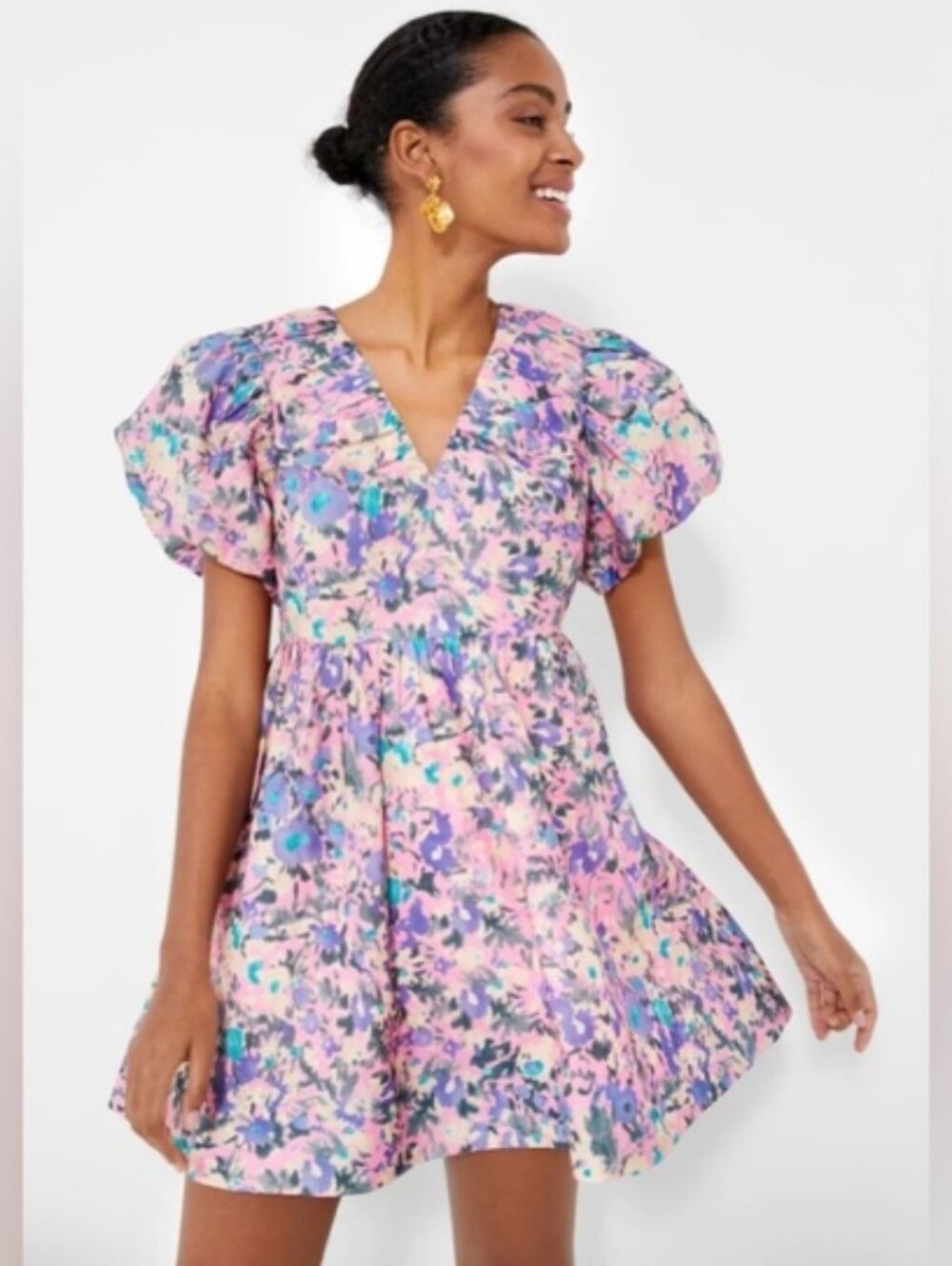 Tuckernuck - Hyacinth House Pink Floral - Sheila Mini Dress - XS